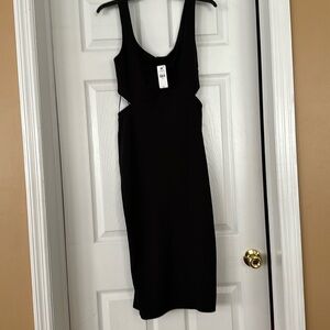 Brand new sexy mid calf dress in black from express